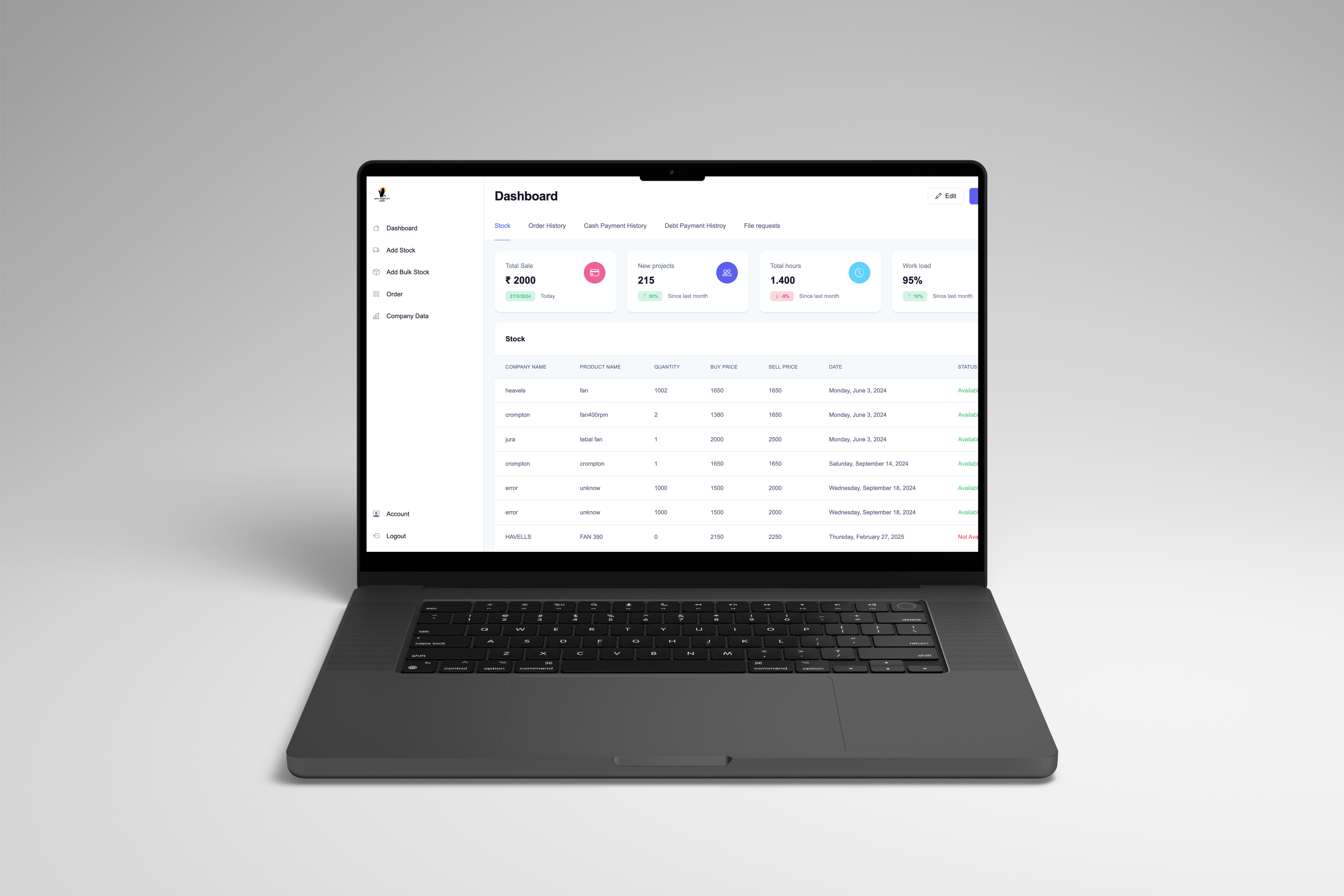 Electronic Shop Management Software